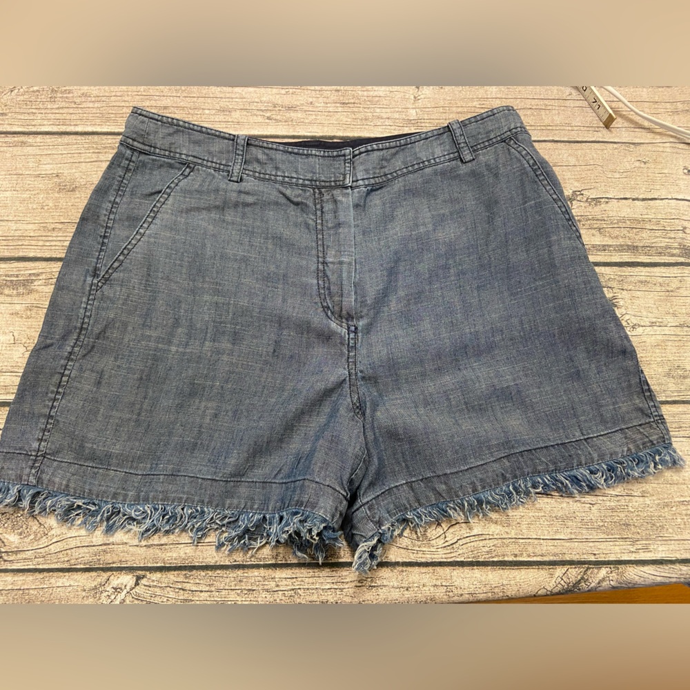 Trina Turk Fringe Chambray Blue Women's Shorts size 6